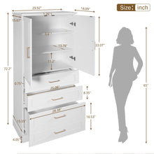 Load image into Gallery viewer, Freestanding Bathroom Cabinet With 3 Drawers, Adjustable Shelf, Soft Close Doors