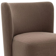 Load image into Gallery viewer, Upholstery Steel Dining Side Chair With Wheels - Taupe / Brown