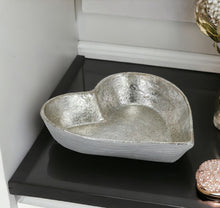 Load image into Gallery viewer, 7" Heart Cast Iron Handmade Vanity Tray - Silver