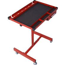 Load image into Gallery viewer, Adjustable Tear Down Work Table With Drawer For Garages, Repair Shops, And Diy, Portable, (4) 2.5" Swivel Casters, 220 Pound Capacity, Rubber Corners, Heavy Duty Steel