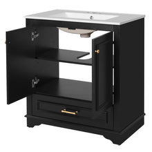 Load image into Gallery viewer, Bathroom Vanity With Sink, Cabinet & 2 Soft Closing Doors & Adjustable Shelf