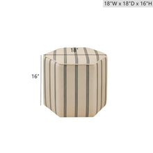 Load image into Gallery viewer, Accent Ottoman Printed Stripe