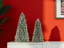 Load image into Gallery viewer, Fabric Trees Tabletop Sculpture (Set of 2) - Green