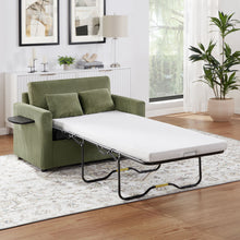 Load image into Gallery viewer, Sleeper Sofa With Foldable Mattress, USB Ports, Side Table & Storage Pocket