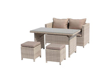 Load image into Gallery viewer, Glass And Iron Coffee Table - Beige
