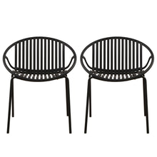 Load image into Gallery viewer, Stackable Outdoor Chairs With Breathable Plastic Backrest (Set of 2)