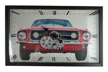 Load image into Gallery viewer, Silent Analog Exposed Gear Wall Clock - Black / Red / Silver
