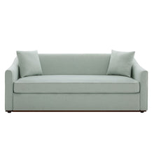Load image into Gallery viewer, 3 Seater Sofa With Wrap Around Armrests And Throw Pillows