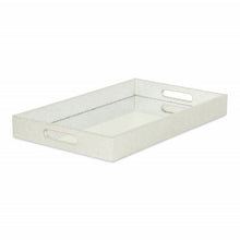 Load image into Gallery viewer, 16" Rectangular Wood Handmade Tray With Handles - Silver