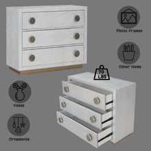 Load image into Gallery viewer, Anpu - Faux Crocodile Skin Console Cabinet - Silver