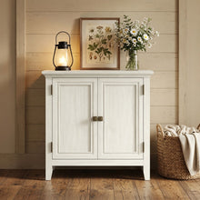 Load image into Gallery viewer, 2 Door Buffet Cabinet With Adjustable Shelves - Matte White / Grayish