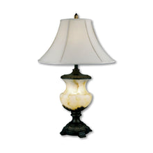 Load image into Gallery viewer, Metal And Alabaster Table Lamp - Black