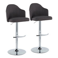 Load image into Gallery viewer, Ahoy - Contemporary Adjustable Barstool With Swivel With Rounded T Footrest (Set of 2)