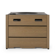 Load image into Gallery viewer, Rustic Style Outdoor Square Propane Fire Pit, 40,000 Btu