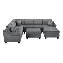 Load image into Gallery viewer, Contemporary U - Shaped Sectional Sofa With Movable Storage Ottoman