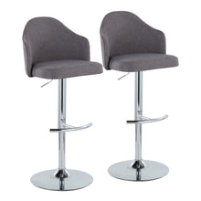 Load image into Gallery viewer, Ahoy - Contemporary Adjustable Barstool With Swivel With Rounded T Footrest (Set of 2)
