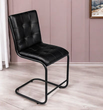 Load image into Gallery viewer, Tufted Upholstered Leather Dining Side Chair - Black