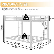 Load image into Gallery viewer, Bunk Bed For Kids, Convertible Frame With Ladders & Guardrail