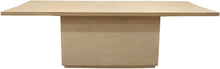 Load image into Gallery viewer, 84" Solid Wood Pedestal Base Dining Table - Brown / Natural