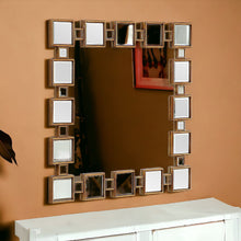 Load image into Gallery viewer, 32" Square Framed Accent Mirror - Gold