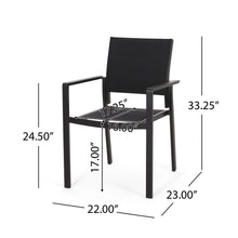 Load image into Gallery viewer, Baird - Outdoor Mesh And Aluminum Dining Chairs - Black