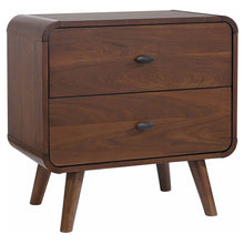Load image into Gallery viewer, 2 Drawer Nightstand - Walnut