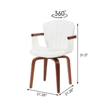 Load image into Gallery viewer, Bentwood Swivel Dining Chairs (Set of 2) - White / Walnut