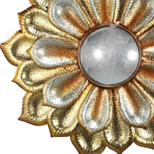 Load image into Gallery viewer, 36" Metal Flower Framed Accent Mirror - Gold