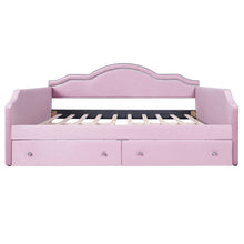 Load image into Gallery viewer, Upholstered Daybed With LED Lights And 2 Drawersme