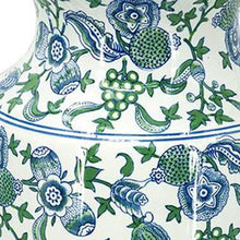 Load image into Gallery viewer, Chinoiserie Porcelain Table Vase - White / Green / White