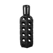 Load image into Gallery viewer, Pierced Geometric Cylinder Table Vase - Black