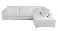 Load image into Gallery viewer, Italian Leather Reclining L Shaped 2 Piece Corner Sectional - White