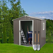 Load image into Gallery viewer, Outdoor Metal Storage Shed With Window