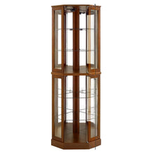 Load image into Gallery viewer, 6 Shelf Corner Curio Display Cabinet With Lights, Mirrors And Adjustable Shelves (E26 Light Bulb Not Included)