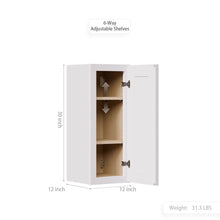 Load image into Gallery viewer, Shaker Wall Cabinet With 2 Adjustable Shelves