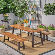 Load image into Gallery viewer, Catriona - 3 Piece Wood Outdoor Dining Set - Teak