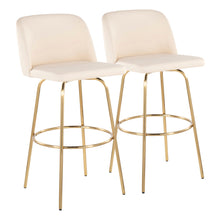 Load image into Gallery viewer, Toriano - Contemporary Fixed Height Barstool With Swivel And Round Footrest (Set of 2)