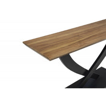 Load image into Gallery viewer, Entryway Console Table With Cross Legs Design - Natural / Espresso