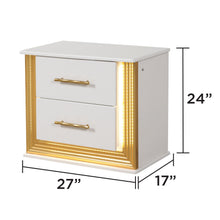 Load image into Gallery viewer, Obsession - 2 Drawer LED Nightstand - White