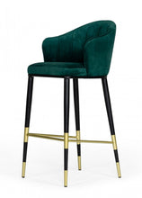 Load image into Gallery viewer, 31" Steel Low Back Bar Height Bar Chair - Green And Black