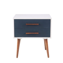 Load image into Gallery viewer, Jeremy - Storage Nightstand With Drawers - Off-White / Navy