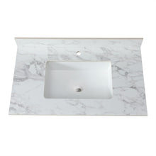 Load image into Gallery viewer, Elegant Bathroom Vanity Top With Rectangular Ceramic Sink And Backsplash