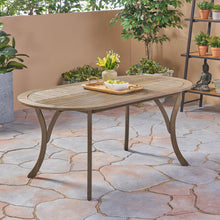 Load image into Gallery viewer, Outdoor Table With Smooth Lines, Slat Top