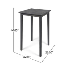 Load image into Gallery viewer, Outdoor Minimalist Acacia Wood Square Bar Table