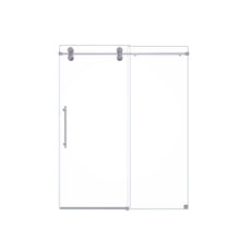 Load image into Gallery viewer, Frameless Single Sliding Shower Door With Clear Tempered Glass