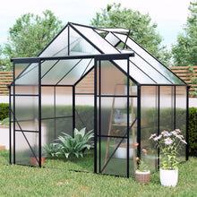 Load image into Gallery viewer, Double Door Polycarbonate house Raised Base And Anchor Aluminum Heavy Duty Walk In houses For Outdoor Backyard In All Season