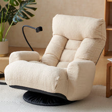 Load image into Gallery viewer, Adjustable Swivel Lounge Chair With 360 Degree Rotating Seat And Headrest Support