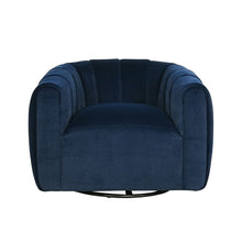 Load image into Gallery viewer, Serenizia - Upholstered Velvet Swivel Chair With Channel Tufted