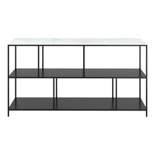 Load image into Gallery viewer, Genuine Marble Console Table With Two Shelves - White / Black