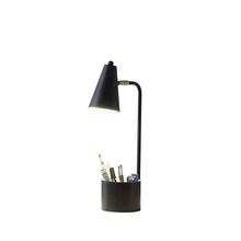 Load image into Gallery viewer, Desk Table Lamp With Black Cone Shade - Black